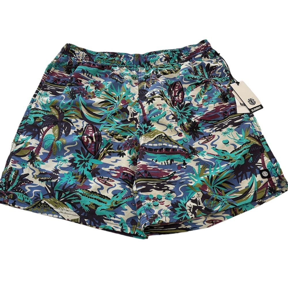 Element Swim Trunks Chillin Hybrid Elastic Tie Waist Shorts NWT Mens Size Medium